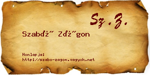Szabó Zágon névjegykártya