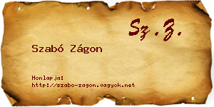 Szabó Zágon névjegykártya